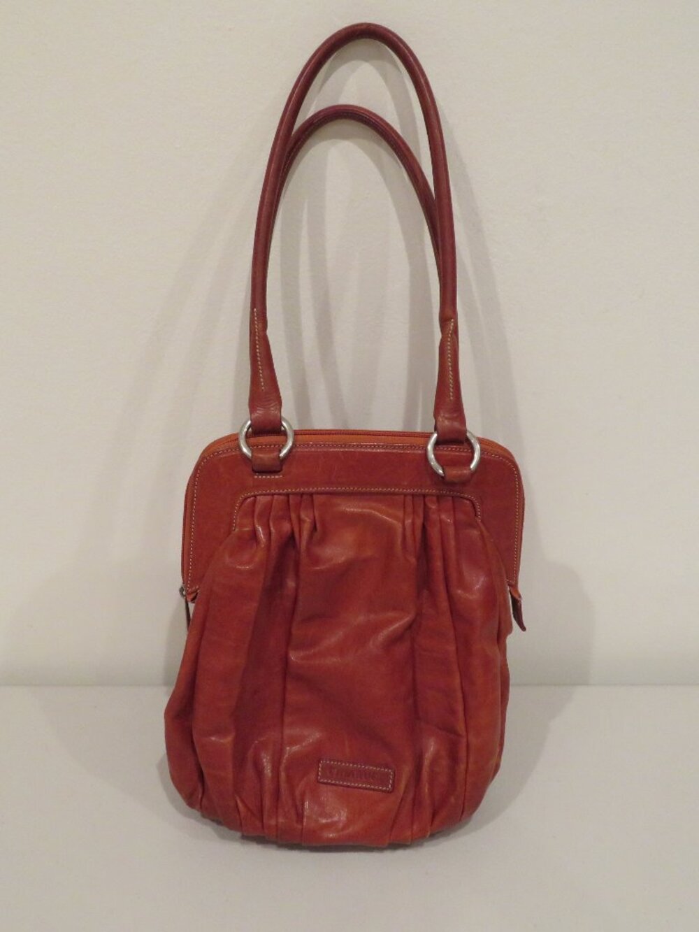 Chiarugi Firenze Brown Leather Shoulder Bag Tote Purse